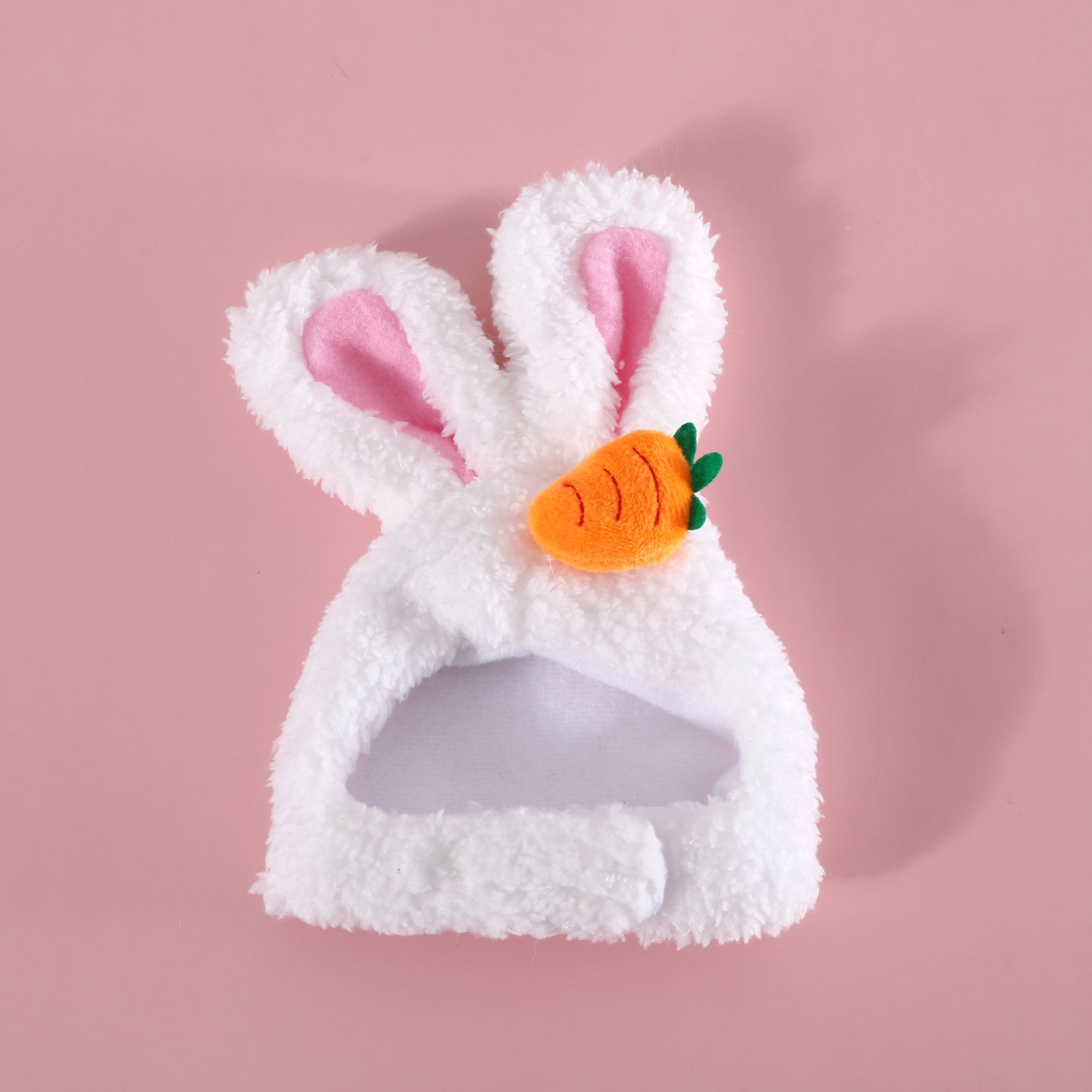 Plush Rabbit Ear Pet Hat, Cute Easter Cartoon Head Cover for Cats & Dogs