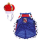 Royal Pet King Cloak & Crown Set, English-Style Dog Costume with Hat and Collar