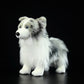 Border Collie Simulation Plush Toy, Realistic Soft Dog Doll with PP Cotton Filling