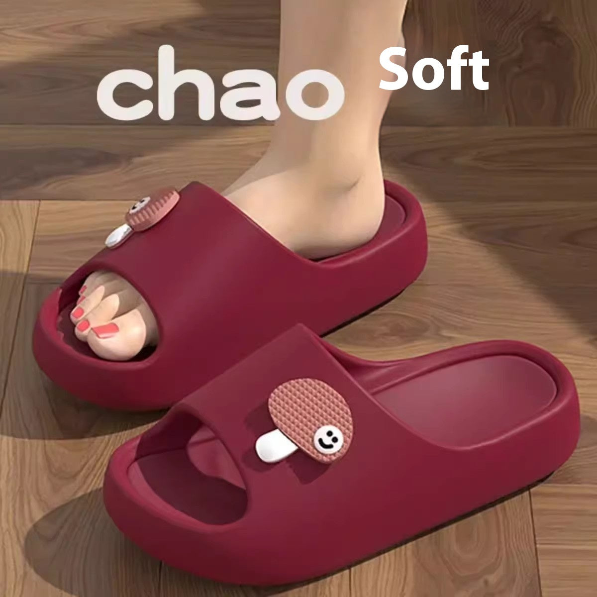 Cute Cartoon Dog Slippers, Non-slip Bathroom & Floor Summer House Shoes