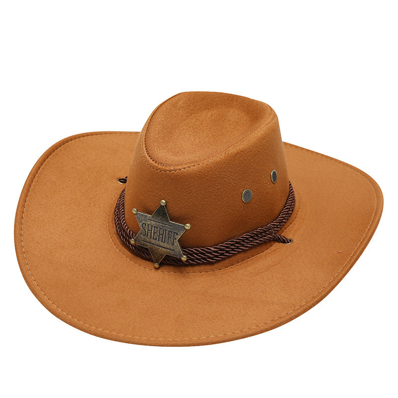 Year-Round Adventure: American Trend Three Ropes Cowboy Hat (Wool Blend, Flat Top).