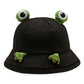 Summer Style: Cute Cartoon Frog Female Fisherman Hat for Sun Protection.