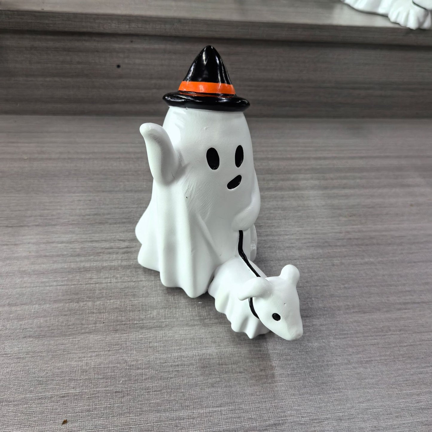 Halloween Little Ghost Dog Ornament, Modern Resin Walking Dog Decoration