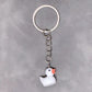 Charming & Simple: Resin Small Yellow Duck Keychain Pendant (Multi-Color Options).