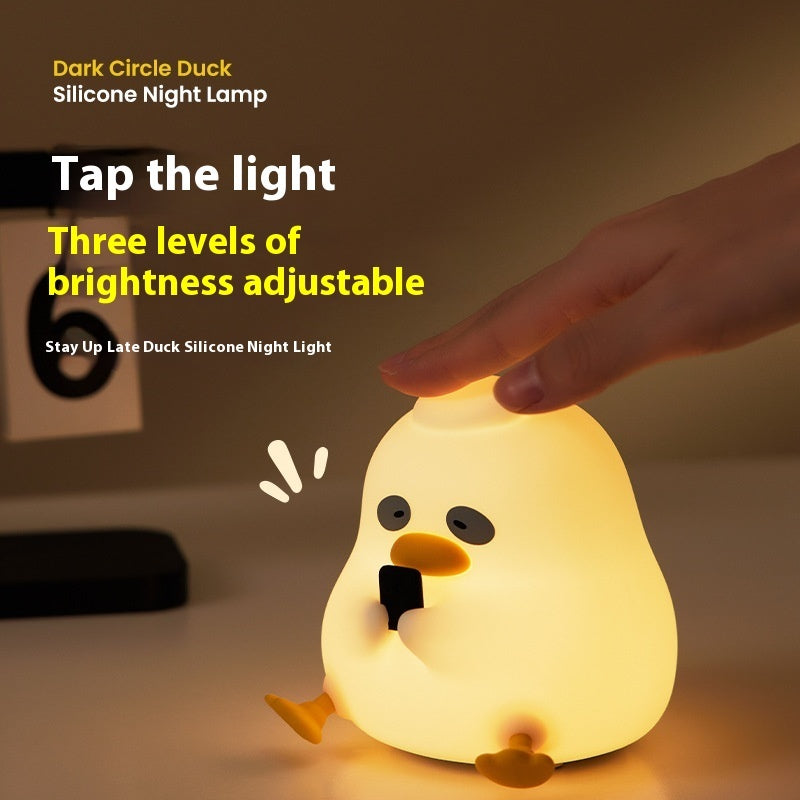 Stay Up Late Duck Night Lamp – Creative Decompression LED Pat Lamp (Rechargeable)
