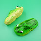 Summer Comfort: Non-slip Baotou Cartoon Frog Slippers for Girls (EVA, Flat Heel).