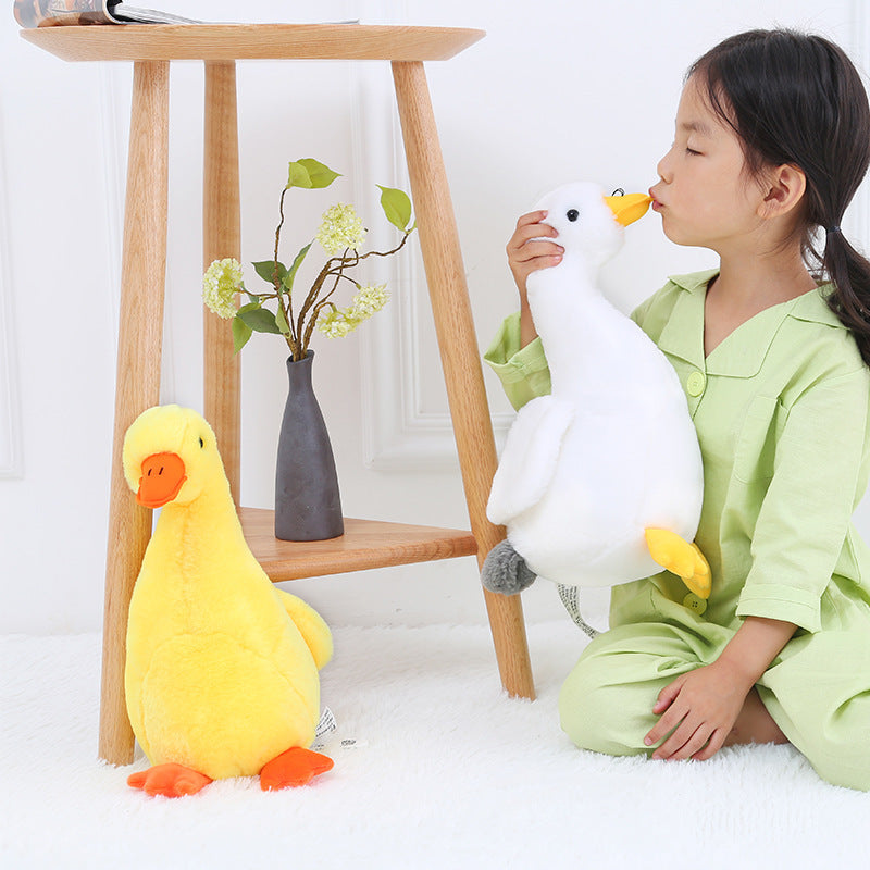 Fashion Personality Simulation Little Yellow Duck Plush Doll – Soft 32cm Goose-Style Plush Toy
