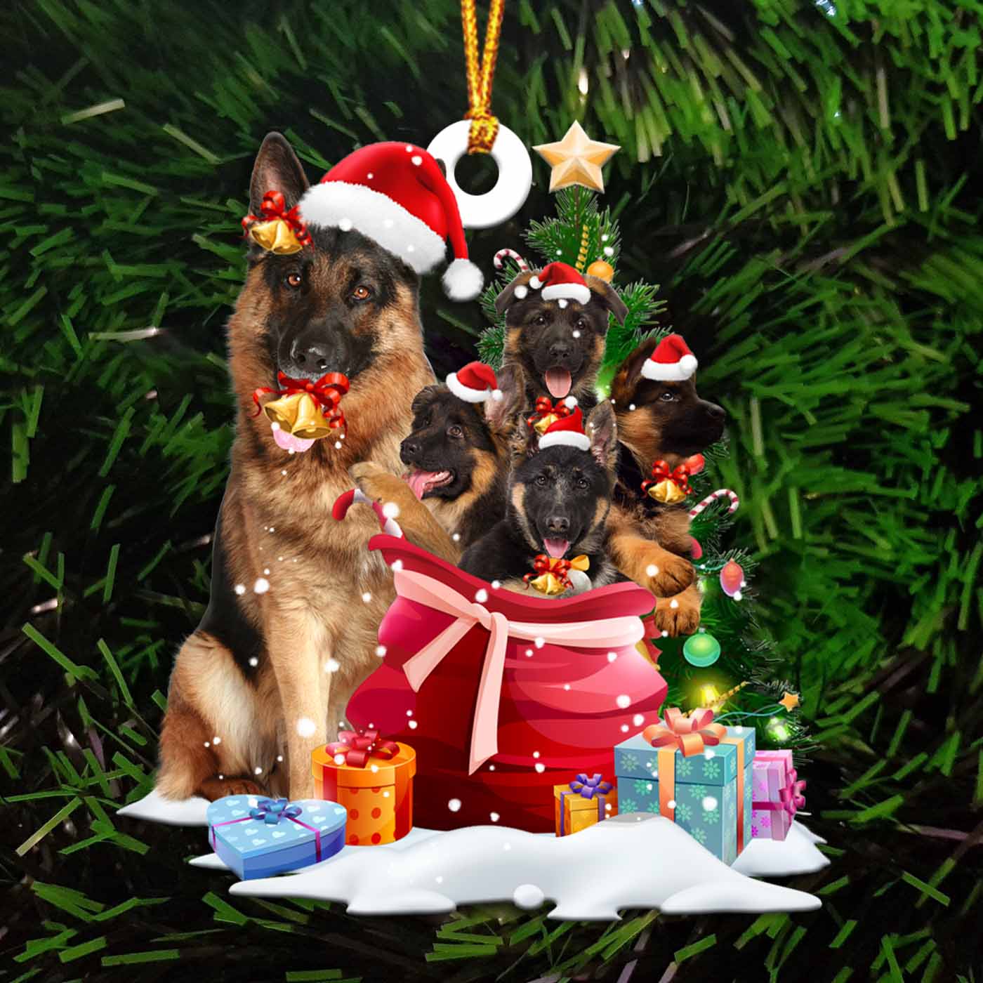 Sleeping Angel Dog Car Pendant, Acrylic Hanging Ornament for Cars, Doors & Home Display