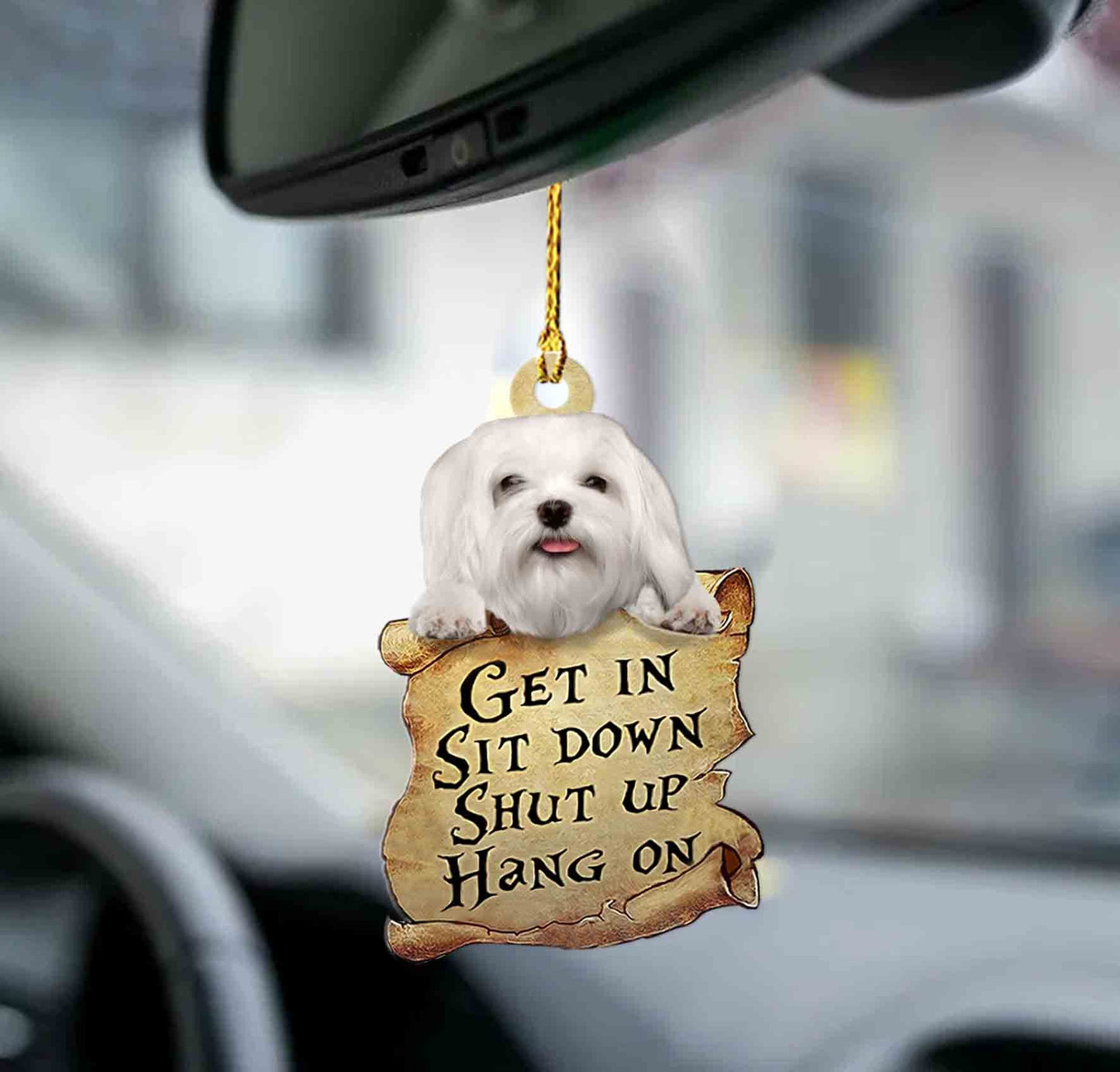 Sleeping Angel Dog Car Pendant, Acrylic Hanging Ornament for Cars, Doors & Home Decor