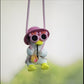 Charming Ride: Cute Anime Little Duck Swing Rearview Mirror Ornament (Resin, Multiple Styles).