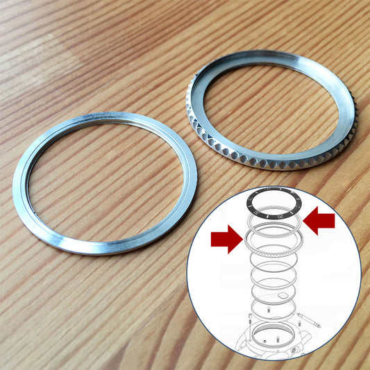 Fine Steel Dog-Tooth Ring Bottom Bracket Gasket, Steel Support Gasket for 40mm Mechanical Watches