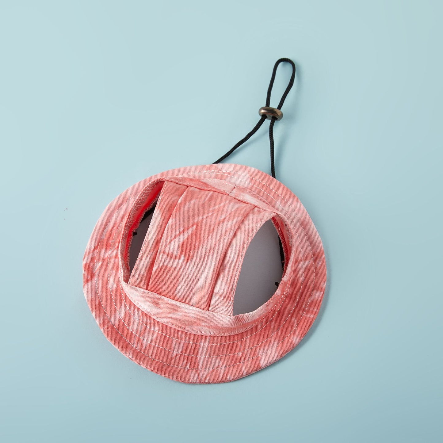 Tie-Dye Cotton Dog Sun Hat, Leaky Ears Anti-Shedding Pet Hat for All Seasons