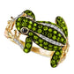 Striking Detail: Lifelike Frog Micro-Inlaid Zircon Female Ring (Alternative Style).