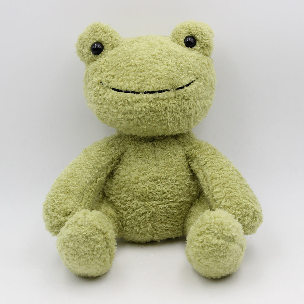 Green Cute Little Frog Plush Toy – Lonely Frog Ragdoll Doll for Girls (23 cm)