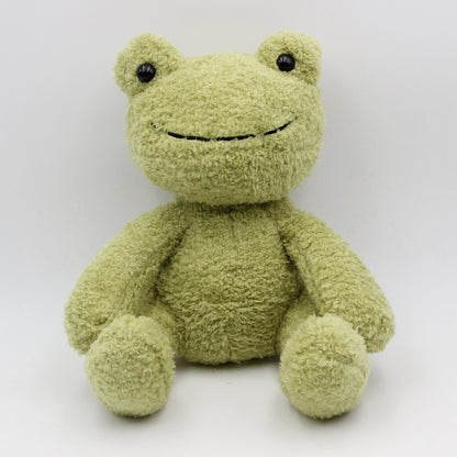 Green Cute Little Frog Plush Toy – Lonely Frog Ragdoll Doll for Girls (23 cm)