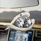 Sleeping Dog Angel Car Pendant, Acrylic Hanging Ornament for Cars, Doors & Home Decor