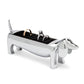 Sausage Dog Ring Storage Stand, Chrome Zinc Alloy Jewelry Display Holder