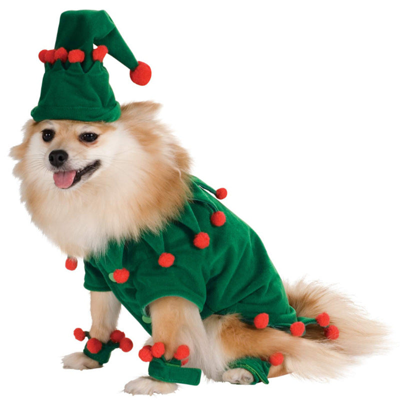 Cute Dog Cat Costume Christmas Cloak, Halloween Disguise Pet Transformation Outfit