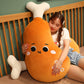 Giant Fried Fun: Large Chicken Leg Throw Pillow Plush Toy (50-100cm).