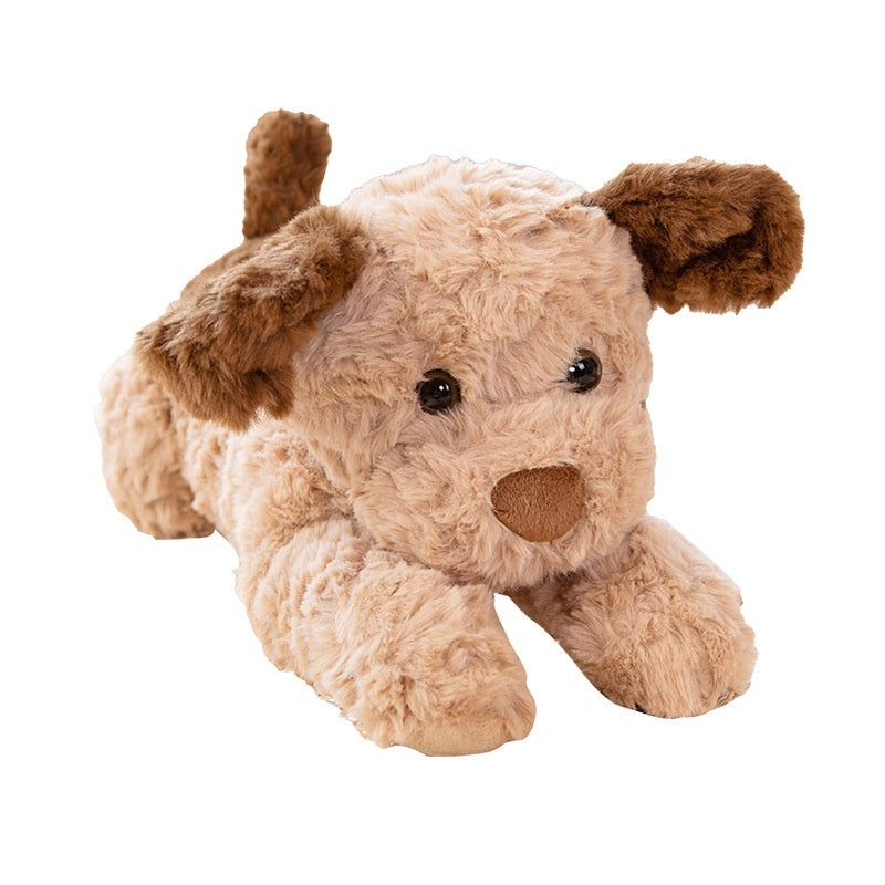 Relaxed Companion: Plush Toy Lying Dog Doll (Super Soft, $\mathbf{35}$–$\mathbf{55\text{cm}}$).