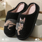 New Comfort Home Cute Cartoon Little Wolf Dog Winter Cotton Slippers