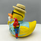 Charming Tribute: Resin Jimmy Memorial Duck Cartoon Furnishings Ornament.