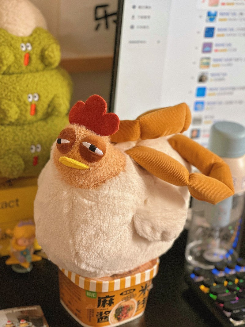 Farm-Fresh Style: Cartoon Chicken Doll Crossbody Bag (Cute Velvet Handbag).