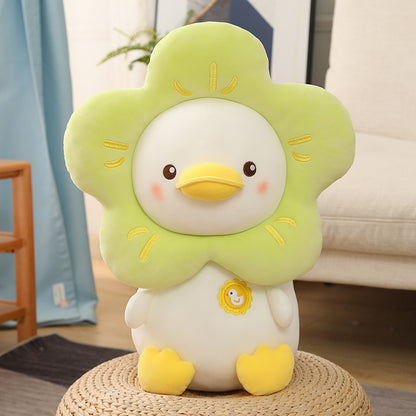 Style & Snuggles: Children's Fashion Small Yellow Duck Plush Doll (PP Cotton, Multi-Color).