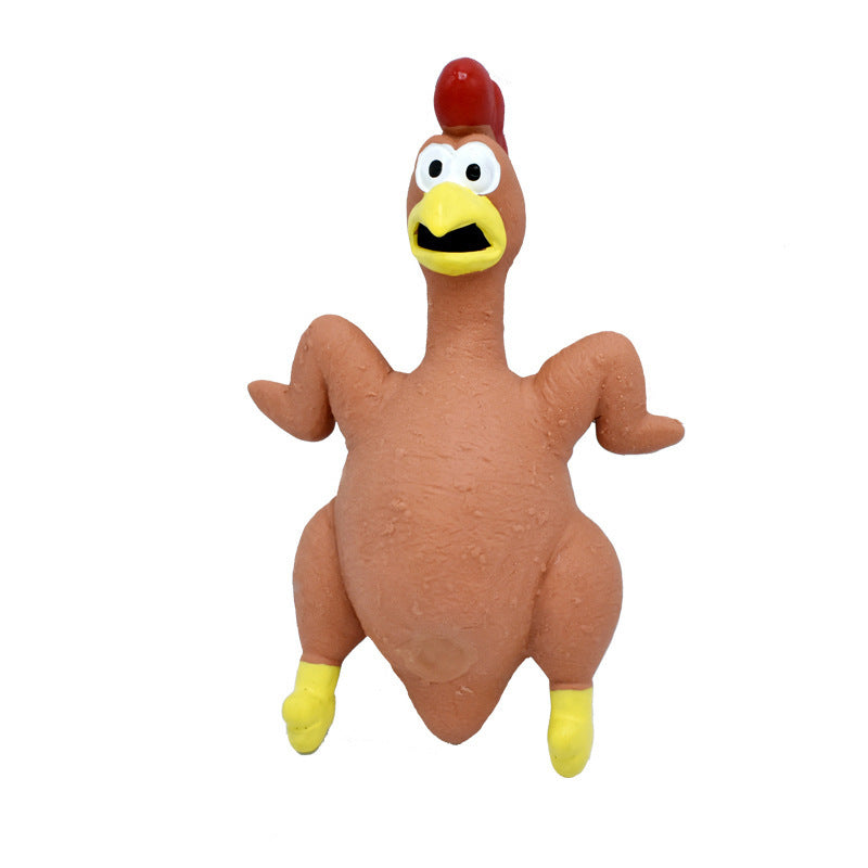 Hilarious Squawk: Roasted Chicken Screaming Vent Toy (Latex, 21cm, 3 Colors).