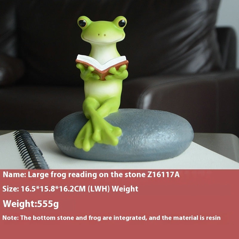 Pastoral Whimsy: Creative Cute Sunflower Frog Resin Ornaments (Many Poses).