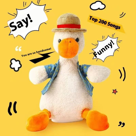 Talking Duck Plush Toy – Repeat Reading Smart Duck Doll (Rechargeable)