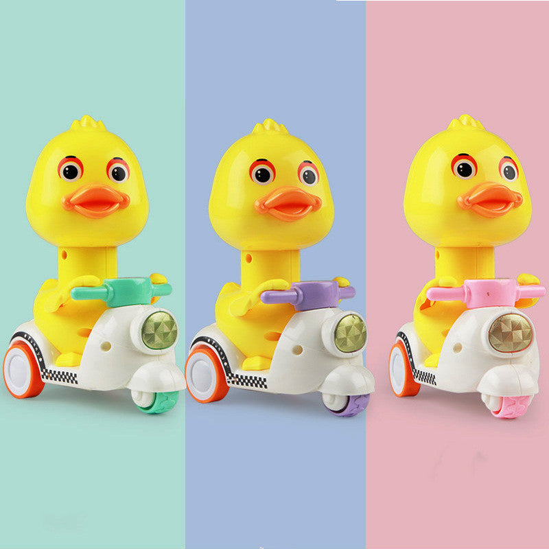 Yellow Duck Press & Pull-Back Toy – Inertial Trolley for Kids