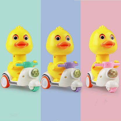 Yellow Duck Press & Pull-Back Toy – Inertial Trolley for Kids