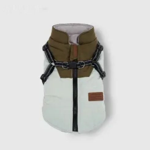 Winter Warm Dog Vest with Built-In Towing Ring, Cozy Cotton Harness Vest (S–XXL)