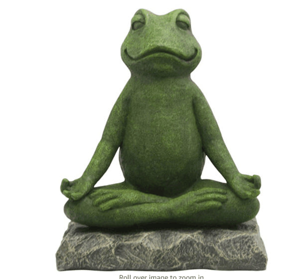 Find Inner Peace: Meditation Frog Resin Zen Animal Yoga Figurines.