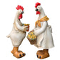 Farmhouse Folk: American Hand-painted Creative Animal Resin Chicken Ornaments.
