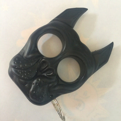 Dog Head Keychain, Girl Self-Defense Finger Lock