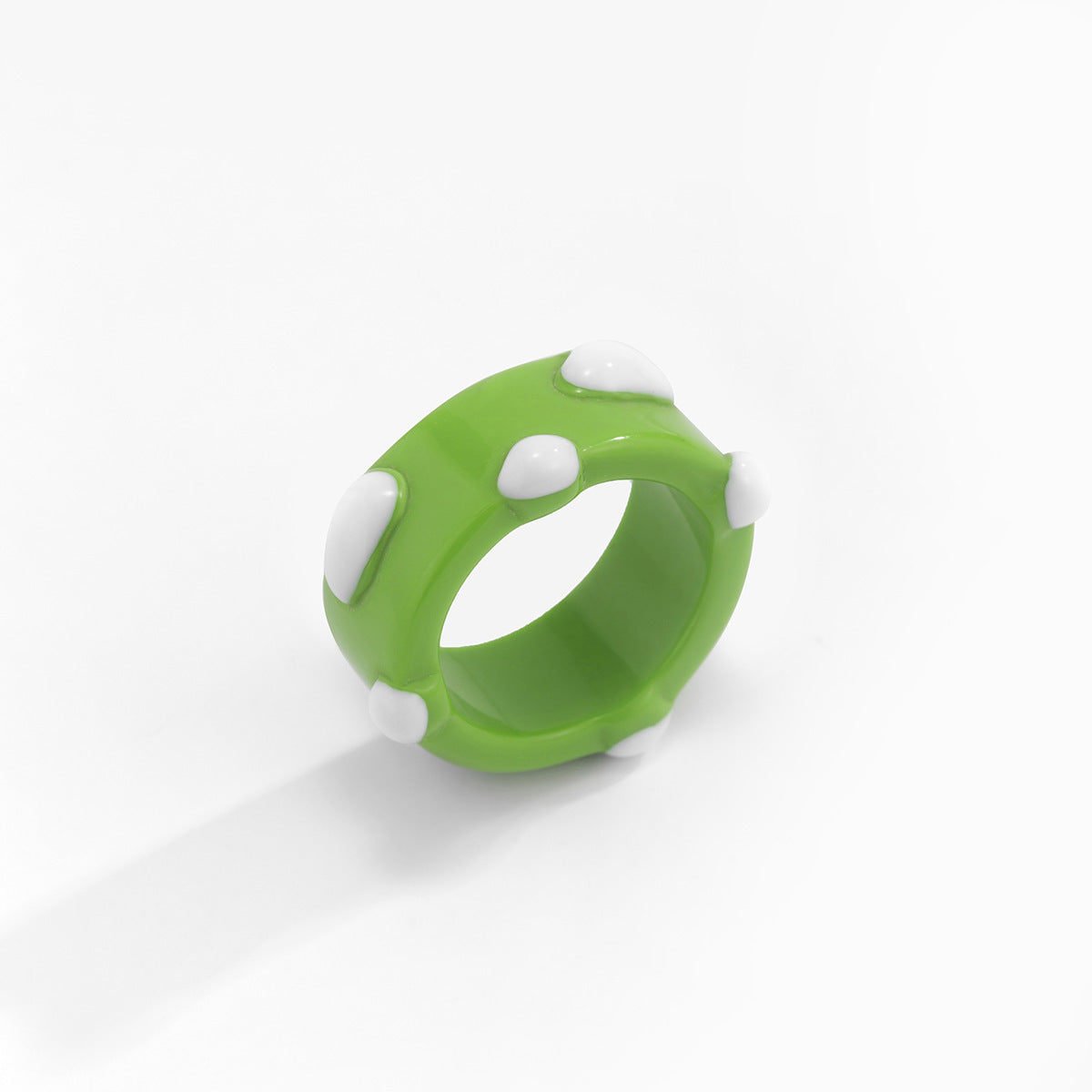 Macaron Pop: Simple Three-dimensional Frog Animal Resin Ring (Colorful Women's Style).