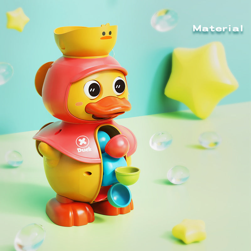 Cute Duck Rotating Water Wheel Baby Bath Toy – ABS Infant Water Play Toy