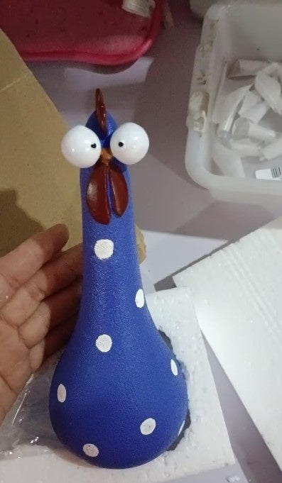 Yard Art Decor Chicken – Garden Lawn Plug Hen & Rooster Statues | Indoor/Outdoor Edge Seater Decorations