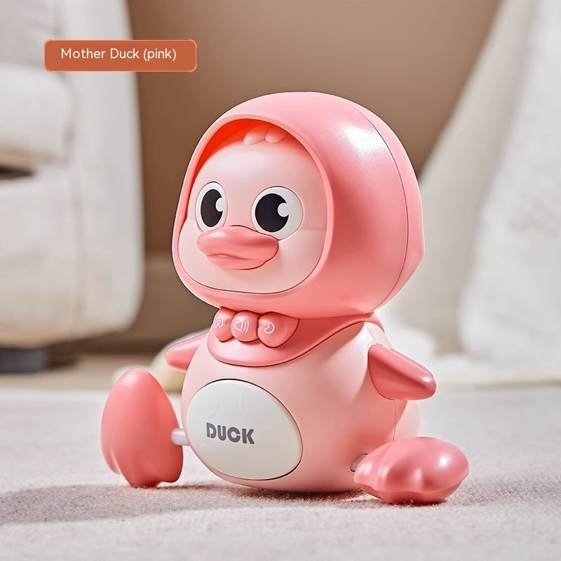 Interactive Fun: Electric Walking & Swinging Duck Mother and Baby Toy Set (Magnetic Connection).