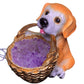 Little Yellow Dog Cabas Crystal Ornament, Amethyst Modern Home Decoration