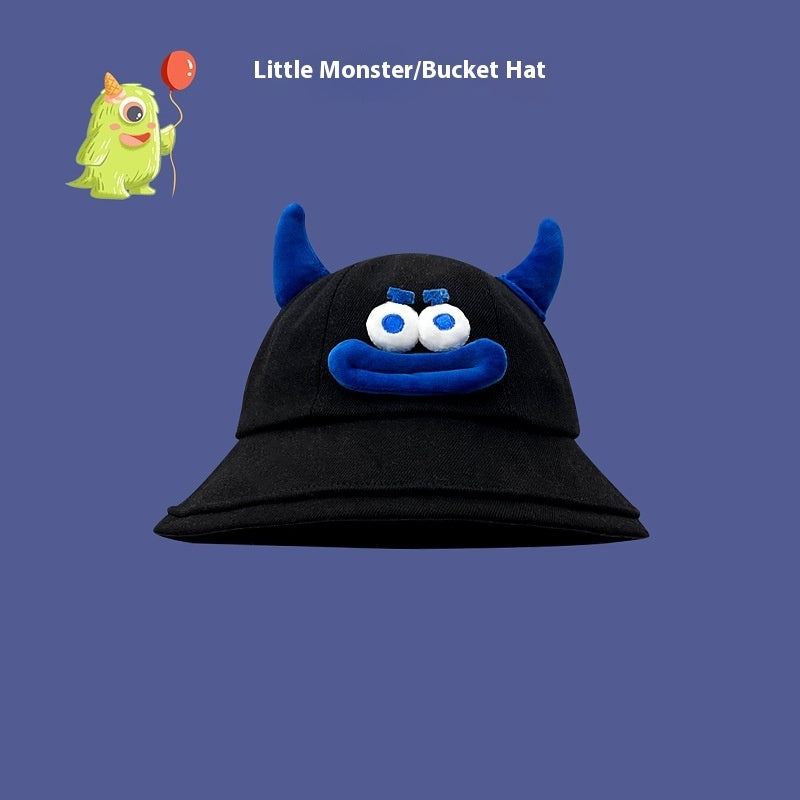 Seasonal Style: Cute Cartoon Fisherman Hat with Frog and Monster Designs (Tie-Dyed).