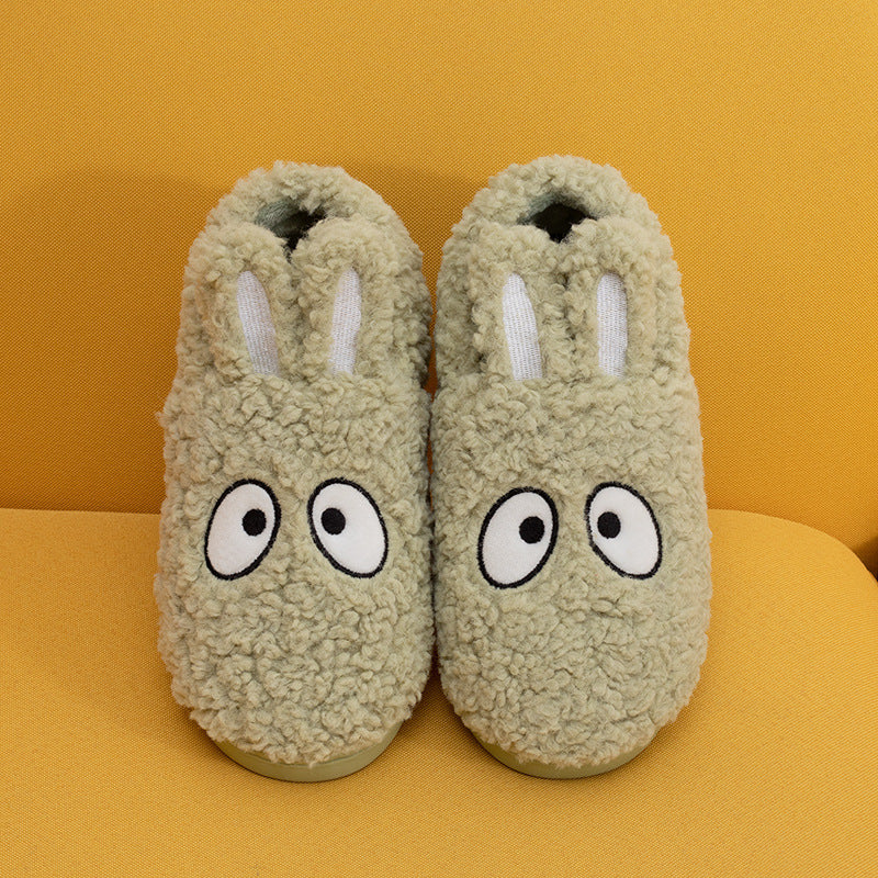 Bunny Cotton Slippers, Plush Cartoon Warm Indoor Footwear