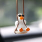 Car Swing Duck Pendant Ornament – Cute Gypsum Duck Hanging Decoration