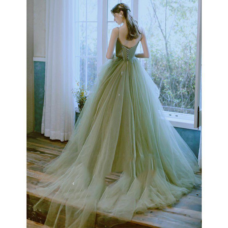 Avocado Green Sleeveless Long Dress Effortless Elegance