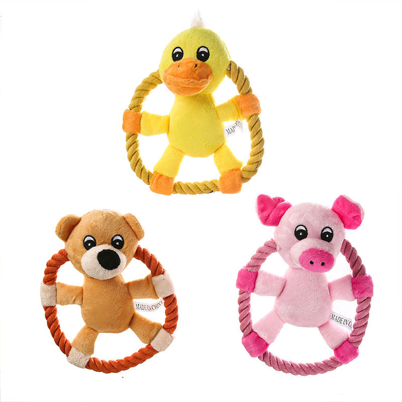 plush-pig-duck-bear-dog-pet-throwing-toy