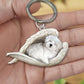 Acrylic Creative Cute Dog Keychain, Animal Cartoon Pendant with Single or Double-Sided Printing