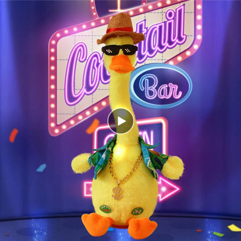 New Repetition Duck Plush Toy – Net Celebrity Sand Sculpture Talking Duck (25 cm)