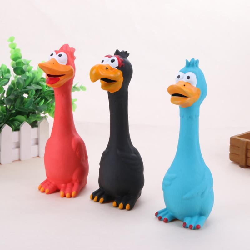 Hilarious Squawk: Bite-Resistant Screaming Chicken Sounding Toy (Natural Latex).